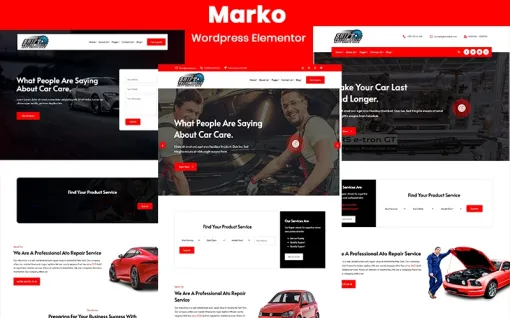 Marko car wash and mechanic service WordPress Theme 1.0.0 GPL Theme
