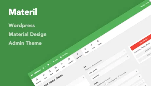 Materil WordPress Material Design Admin Theme 3.2 GPL Plugins