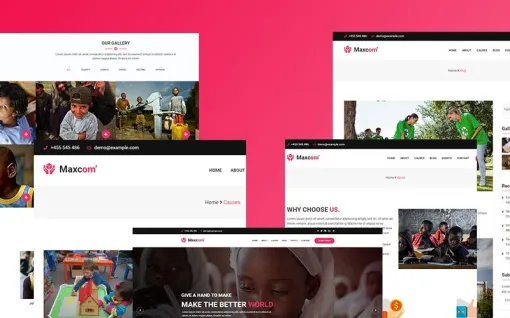 Maxcom -Nonprofit Charity WordPress Theme 2.0.0 GPL Theme