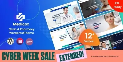 Medicoz Clinic Pharmacy WordPress Theme 1.7 GPL Theme