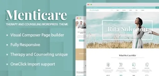 Menticare Therapy and Counseling WordPress Theme 1.5.1 GPL Theme