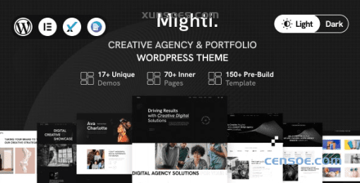 Mighti Creative Agency Portfolio WordPress Theme 1.0.4 GPL Theme