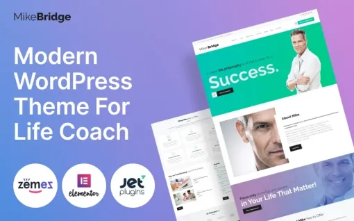 Mike Bridge Motivational Coach WordPress Theme 1.0.1 GPL Theme