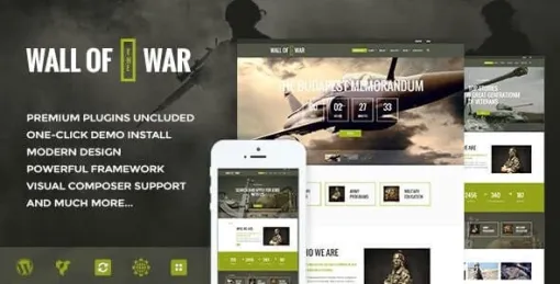 Military Service Veterans Club Volunteer WordPress Theme 1.9.1 GPL Theme