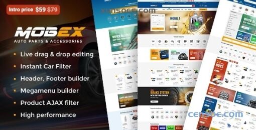 Mobex Auto Parts WordPress Theme 2.0 GPL Theme