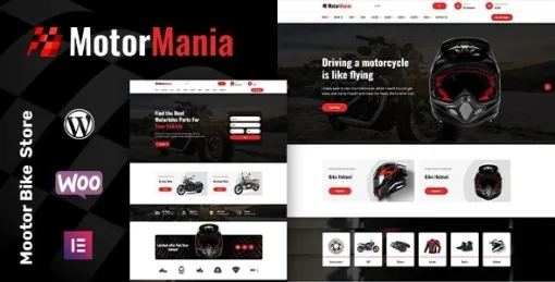MotorMania | Motorcycle Accessories WooCommerce Theme 1.0.8 GPL Theme