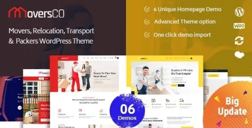 MoversCO Movers Packers WordPress Theme 2.9 GPL Theme