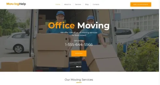 Moving Help Logistic Transportation WordPress Theme 1.0.0 GPL Theme