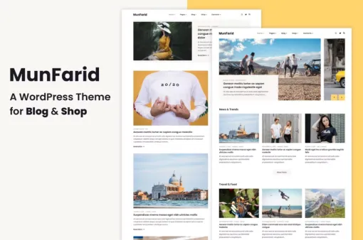 Munfarid A WordPress Theme For Blog Shop 1.0 GPL Theme