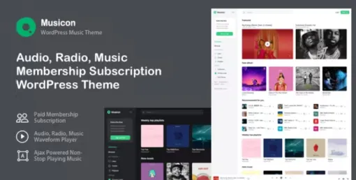 Musicon – WordPress Membership Music Theme 2.3 GPL Theme