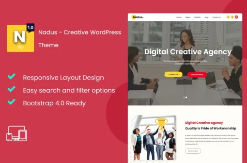 Nadus Creative WordPress Theme 1.0.0 GPL Theme