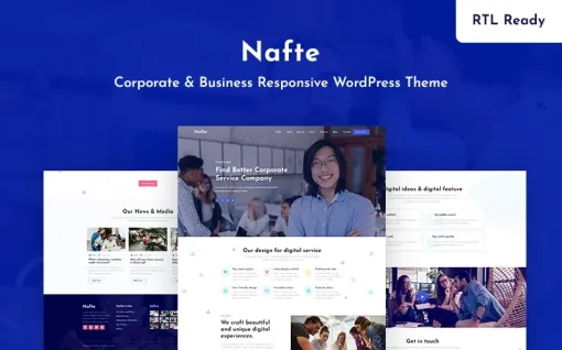 Nafte Corporate Business WordPress Theme 1.0.0 GPL Theme