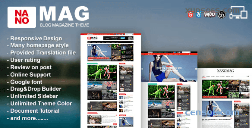 NanoMag Responsive WordPress Magazine Theme 1.7 GPL Theme