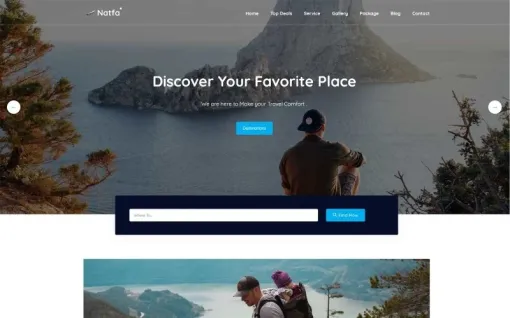 Natfa Tour and Travel Digital Agency WordPress Theme 1.0.0 GPL Theme