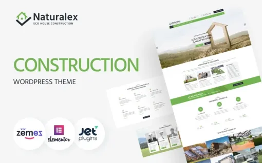 Naturalex Construction Multipurpose Classic WordPress Elementor Theme WordPress Theme 1.0.1 GPL Theme