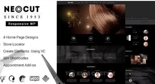 Neo Salon | Barber Shop WordPress Theme 3.4 GPL Theme