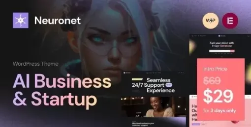Neuronet AI Business Startup WordPress Theme 1.7.0 GPL Theme