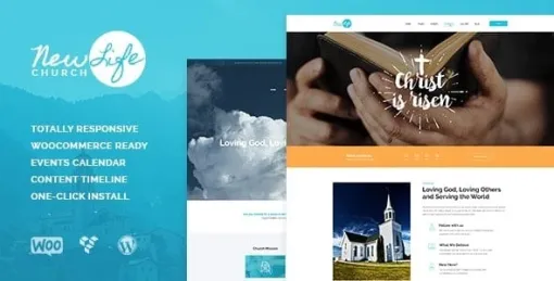 New Life | Church Religion WordPress Theme 1.1.3 GPL Theme