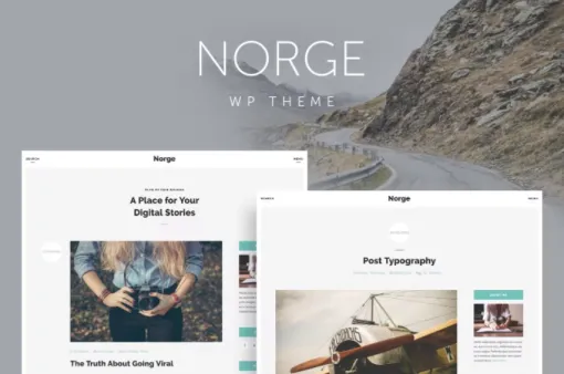 Norge Responsive Blog WordPress Theme 1.9 GPL Theme