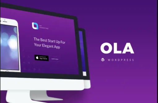 Ola Multipurpose App Landing Page WordPressTheme 1.0.0 GPL Theme