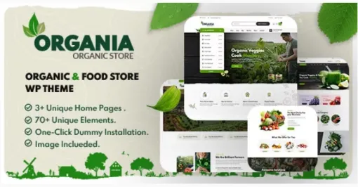 Organia Organic Food Store WordPress Theme 2.0 GPL Theme