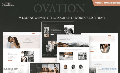 Ovation – Wedding Event Photography WordPress ThEME 1.0.0 GPL Theme