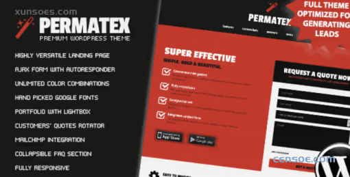 PERMATEX LEADS GENERATING WORDPRESS LANDING PAGE 1.57 GPL Theme