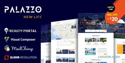 Palazzo Real Estate WordPress Theme 1.2.3 GPL Theme