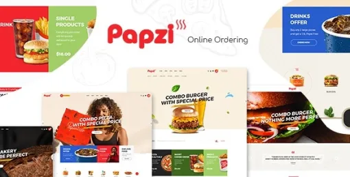 Papzi Fast Food Restaurant WooCommerce Theme 1.0.0 GPL Theme