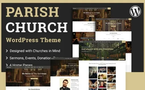 Parish | Church and Temple WordPress Theme 1.3.4 GPL Theme