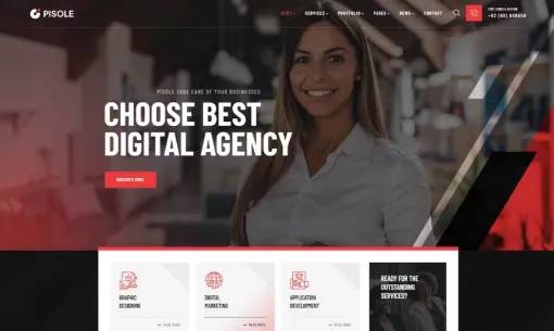 Pisole Digital Creative Agency WordPress Theme 1.0.0 GPL Theme