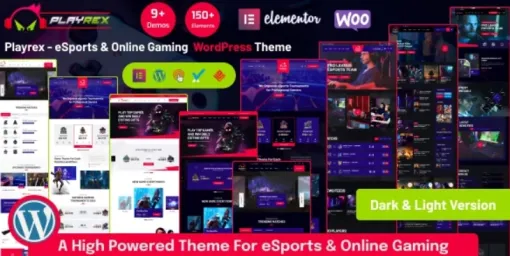 Playrex eSports Gaming WordPress Theme 1.3 GPL Theme