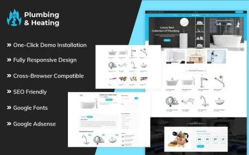 Plumbing And Heating Suppliers WordPress Theme 1.0.0 GPL Theme