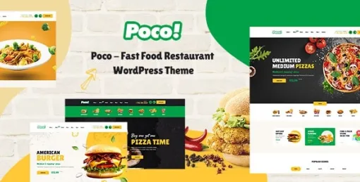 Poco Fast Food Restaurant WordPress Theme 1.9.6 GPL Theme