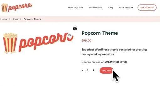 Popcorn Theme Full Site Editor (Popcorn Theme Addon) 0.1.5 GPL Theme