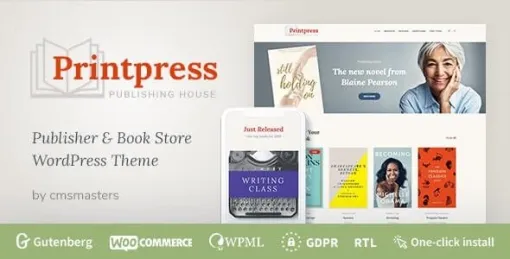 Printpress Book Publishing WordPress Theme 1.1.1 GPL Theme