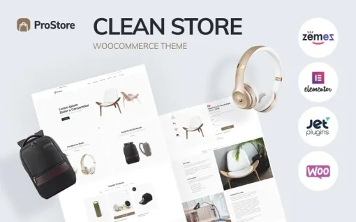 ProStore Clean Store Template For WooCommerce With Elementor 1.0.0 GPL Theme