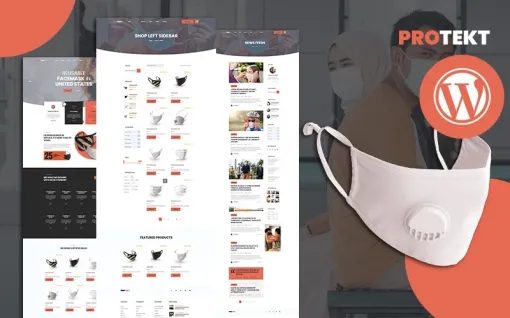 Protekt Medical Face Mask Store WooCommerce Theme WordPress Theme 1.0.1 GPL Theme