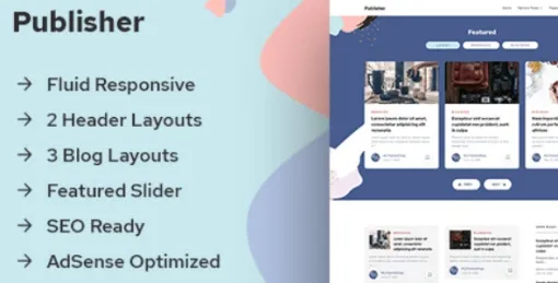 Publisher by MyThemeShop 1.0.8 GPL Theme