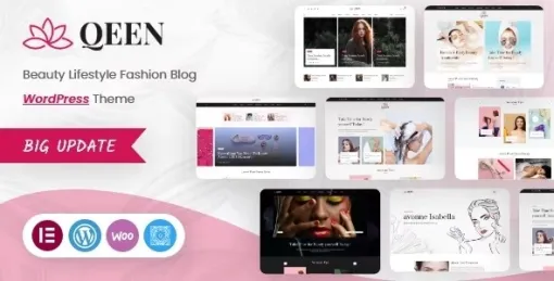 Qeen – Fashion Lifestyle Blog WordPress Theme 1.1 GPL Theme