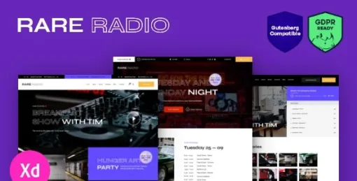 Rare Radio | Online Music Radio Station Podcast WordPress Theme 1.0.10 GPL Theme