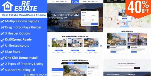 ReEstate Real Estate with MLS IDX Listing Realtor Theme 2.6.1 GPL Theme