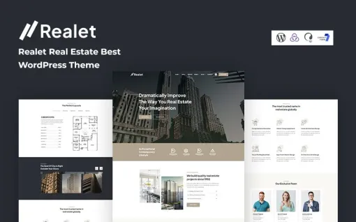 Realet Real Estate Best WordPress Theme 1.0.0 GPL Theme