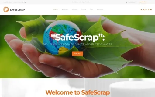 Recycling Services Environmental WordPress Theme 1.0.0 GPL Theme