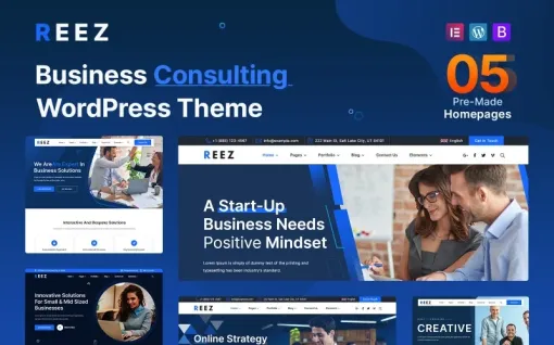 Reez Business Consulting WordPress Theme 1.0.0 GPL Theme