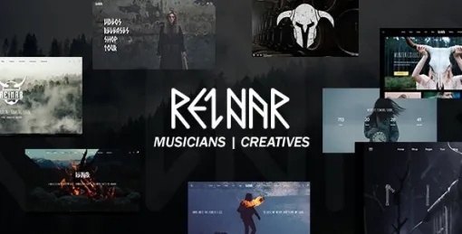 Reinar A Nordic Inspired Music and Creative WordPress Theme 1.2.7 GPL Theme