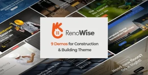 RenoWise Construction Building Theme 1.1.4 GPL Theme