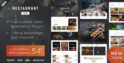 Restaurant Food WordPress Theme 1.6 GPL Theme