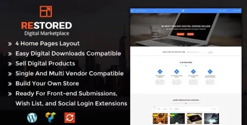 Restored MarketPlace WordPress Theme 1.4 GPL Theme