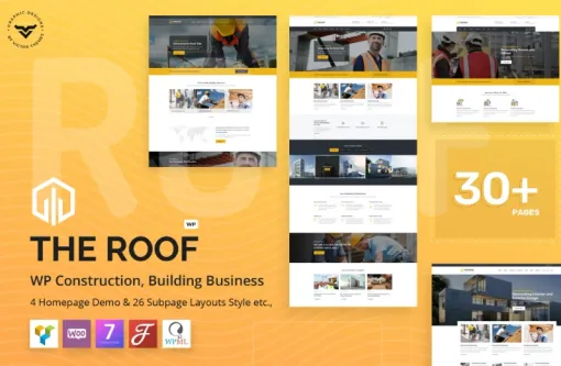 Roof Construction, Building WordPress Theme 2.5.4 GPL Theme